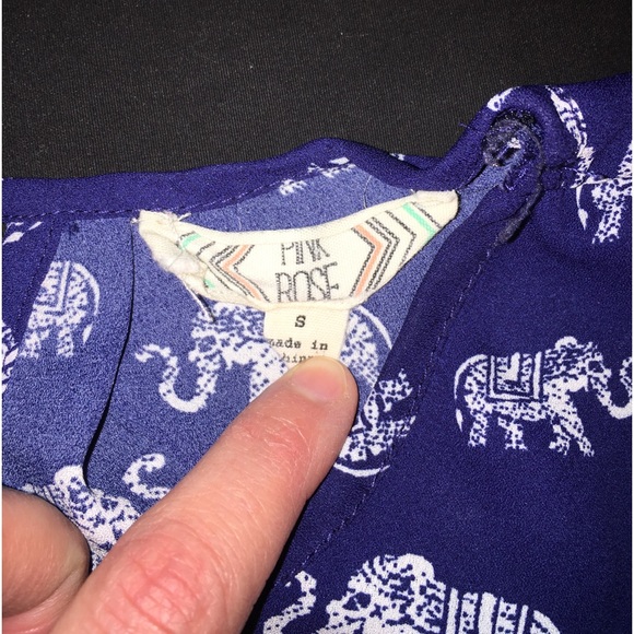 Pink Rose Elephant Print Top - Picture 9 of 10